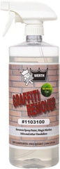 Werth Sanitary Supply - 32 oz Bottle Graffiti/Vandal Mark Remover - VOC Content g/L 250, Removes Graffiti, Adhesives & Grease - Exact Tooling