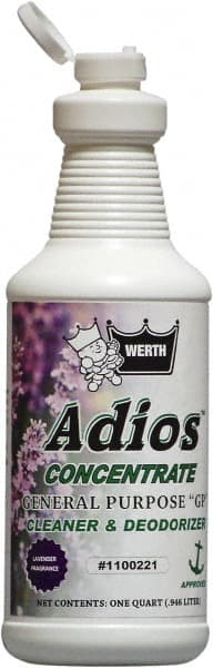 Werth Sanitary Supply - 32 oz Spray Bottle Cleaner/Degreaser - Liquid, Biodegradable Cleaner & Degreaser, Butyl-Free, Phosphate-Free, Water-Based, No VOC, Lavender - Exact Tooling