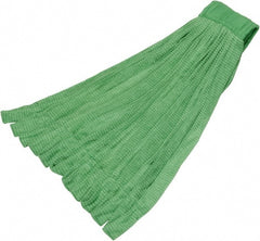 Ability One - 2-1/2" Green Head Band, Medium Microfiber Loop End Mop Head - Exact Tooling