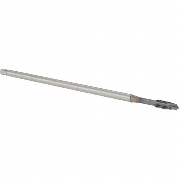 OSG - #10-32 Metric, 3 Flute, TiCN Finish, Powdered Metal Spiral Point Tap - Plug Chamfer, Right Hand Thread, 150mm OAL, 14.8mm Thread Length, 0.194" Shank Diam, 2B Class of Fit, Series 16535 - Exact Tooling
