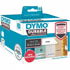 Dymo - Labels, Ribbons & Tapes Type: Durable Square Labels Color: White - Exact Tooling