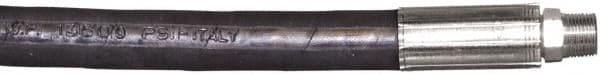 TK Simplex - 3/8" Inside Diam x 3/8 NPT 6' Hydraulic Pump Hose - 10,000 psi, C213 Opposite End, Rubber - Exact Tooling