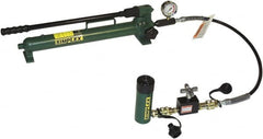 TK Simplex - Manual Pump & Cylinder Sets Load Capacity (Ton): 10 Includes: Cylinder; 2-Speed Pump; 6' Hose; Calibrated Gauge w/Gauge Adaptor - Exact Tooling