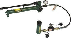 TK Simplex - Manual Pump & Cylinder Sets Load Capacity (Ton): 100 Includes: Cylinder; 2-Speed Pump; 6' Hose; Calibrated Gauge w/Gauge Adaptor - Exact Tooling