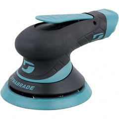 Dynabrade - 12,000 RPM, 12,000 OPM, 19 CFM Air Consumption, 90 psi Air Pressure, Random Air Orbital Sander - Round Pad, Adhesive/PSA Backing, 1/4 NPT Inlet - Exact Tooling