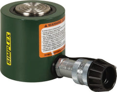 TK Simplex - 1-3/4" Stroke, 20 Ton Portable Hydraulic Low Profile Cylinder - 4.43 Sq In Effective Area, 7.8 Cu In Oil Capacity, 3.87 to 5.62" High, 2" Plunger Diam, 10,000 Max psi - Exact Tooling