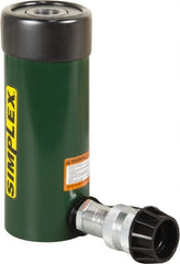 TK Simplex - 3" Stroke, 12 Ton Portable Hydraulic Hollow Hole Cylinder - 2.76 Sq In Effective Area, 8.3 Cu In Oil Capacity, 7.25 to 10.25" High, 1-3/8" Plunger Diam, 10,000 Max psi - Exact Tooling