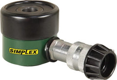 TK Simplex - 5/16" Stroke, 12 Ton Portable Hydraulic Hollow Hole Cylinder - 2.76 Sq In Effective Area, 0.86 Cu In Oil Capacity, 2.2 to 2.5" High, 1-3/8" Plunger Diam, 10,000 Max psi - Exact Tooling