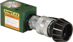 TK Simplex - 5/8" Stroke, 5 Ton Portable Hydraulic Single Acting Cylinder - 0.99 Sq In Effective Area, 0.6 Cu In Oil Capacity, 1.62 to 2.24" High, 1" Cyl Bore Diam, 1-1/8" Plunger Diam, 10,000 Max psi - Exact Tooling