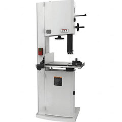 Jet - 14-1/8" Throat Capacity, Step Pulley Vertical Bandsaw - 3,100 SFPM, 3 hp, Single Phase - Exact Tooling