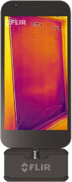 FLIR - -4 to 752°F (-20 to 400°C) Thermal Imaging Camera - Iphone Display, Cell Phone Capacity Storage Capacity, 160 x 120 Resolution - Exact Tooling