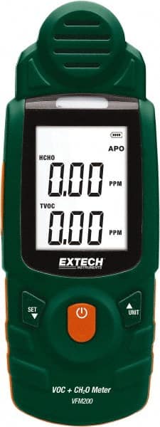 Extech - Audible, Visual Alarm, Backlit LCD Display, Formaldehyde Monitor - Exact Tooling