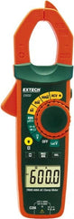 Extech - EX650, CAT III, Digital True RMS Auto Ranging Clamp Meter with 1.18" Clamp On Jaws - 750 VAC, 1000 VDC, 600 AC Amps, Measures Voltage, Capacitance, Continuity, Current, Resistance - Exact Tooling
