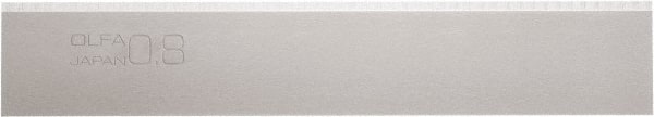 Olfa - Carbon Steel 1-Edge Scraper Replacement Blade - 2-1/2" Blade Length x 7.3" Blade Width, For Floor Scrapers - Exact Tooling