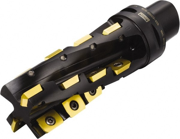 Sandvik Coromant - 2 Inserts, 50mm Cut Diam, 50mm Arbor Diam, 100mm Max Depth of Cut, Indexable Square-Shoulder Face Mill - 90° Lead Angle, 141.5mm High, LDHT 19 04 00 & LEHT 18 04 16 Insert Compatibility, Series U-Max - Exact Tooling