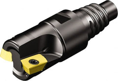 Sandvik Coromant - 3 Inserts, 13.7mm Cut Diam, 11.7mm Arbor Diam, 5.8mm Max Depth of Cut, Indexable Square-Shoulder Face Mill - 33.8mm High, 390R-07.. Insert Compatibility, Through Coolant, Series CoroMill 390 - Exact Tooling