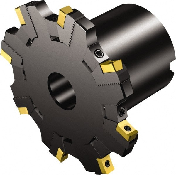 Sandvik Coromant - 60 Connection, 244mm Cutter Diam, 2.3622" Hole Diam, 16 Tooth Indexable Slotting Cutter - R331.52..Qxx..R Toolholder, N331.1A-11 Insert, Right Hand Cutting Direction - Exact Tooling