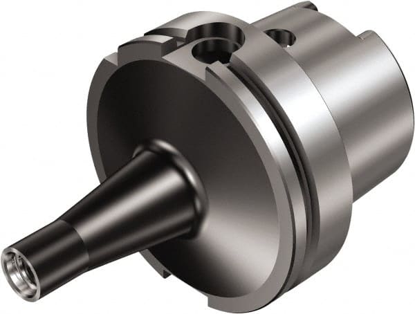 Sandvik Coromant - HSK63 Taper Shank 15.4mm Hole End Mill Holder/Adapter - 15.4mm Nose Diam, 78mm Projection, Through-Spindle Coolant - Exact Tooling