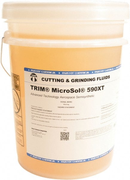 Master Fluid Solutions - Trim MicroSol 590XT, 5 Gal Pail Cutting Fluid - Semisynthetic, For Inconel\xAE Machining - Exact Tooling