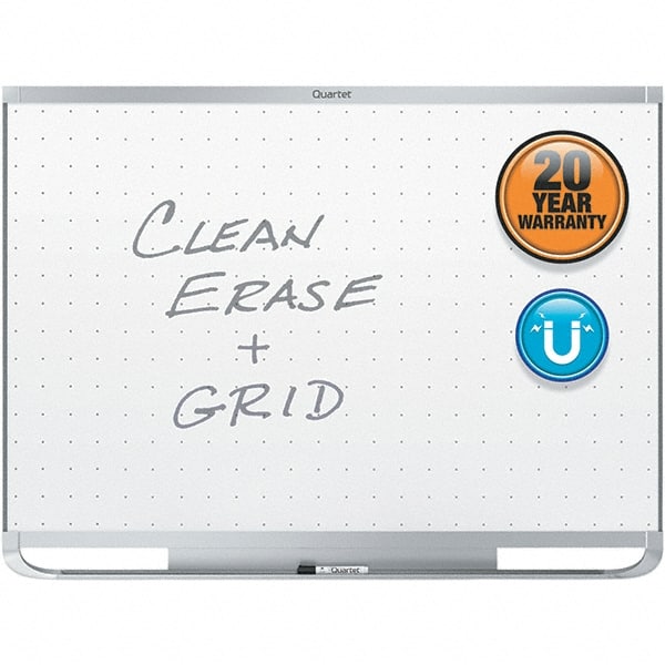 Quartet - 36" High x 48" Wide Magnetic Dry Erase Board - Aluminum Frame, Includes Accessory Tray, Dry-Erase Marker & Mounting Hardware - Exact Tooling