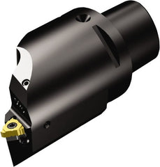 Sandvik Coromant - Insert Style Cx-266RS..HP, 100mm Head Length, Right Hand Cut, External Modular Threading Cutting Unit Head - System Size C6, 18mm Center to Cutting Edge, Series CoroThread 266 - Exact Tooling