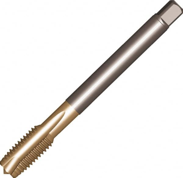Sandvik Coromant - 9/16-18 UNF, 3 Flute, AlCrN Finish, High Speed Steel Spiral Point Tap - Plug Chamfer, Right Hand Thread, 100mm OAL, 21.1mm Thread Length, 10.9mm Shank Diam, 3BX Class of Fit, Series CoroTap 200 - Exact Tooling