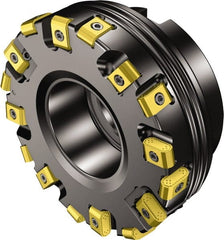 Sandvik Coromant - 127mm Cut Diam, 38.1mm Arbor Hole, 0.9mm Max Depth of Cut, 25° Indexable Chamfer & Angle Face Mill - 8 Inserts, 425N-1707 Insert, Right Hand Cut, Series CoroMill 425 - Exact Tooling