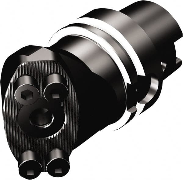 Sandvik Coromant - 70 System Size, HSK63 Taper, Modular Tool Holding System Adapter - 84mm Projection, 115.7mm OAL, Through Coolant - Exact Tooling