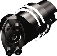 Sandvik Coromant - 70 System Size, HSK63 Taper, Modular Tool Holding System Adapter - 84mm Projection, 115.7mm OAL, Through Coolant - Exact Tooling