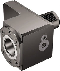 Sandvik Coromant - Left Hand Cut, C6 Modular Connection, Adapter/Mount Lathe Modular Clamping Unit - 63mm Square Shank Diam, 4.724" OAL, Through Coolant - Exact Tooling