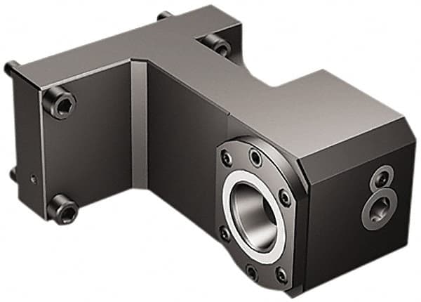 Sandvik Coromant - Right Hand Cut, C4 Modular Connection, Adapter/Mount Lathe Modular Clamping Unit - 8mm Square Shank Diam, 4.488" OAL, Through Coolant - Exact Tooling