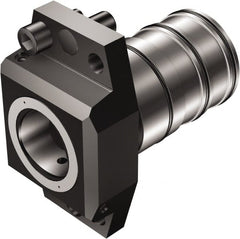 Sandvik Coromant - Neutral Cut, C6 Modular Connection, Round Shank Lathe Modular Clamping Unit - 5.847" OAL, Through Coolant - Exact Tooling