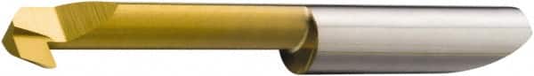 Sandvik Coromant - 2.45mm Groove Width, 5.2mm Min Hole Diam, 28.5mm Max Hole Depth, Back Boring Grooving Tool - 1mm Projection, 50.27mm OAL, 0.15mm Radius, Solid Carbide, TiAlN/TiN Finish - Exact Tooling