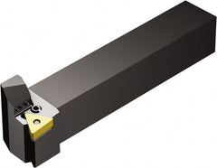 Sandvik Coromant - PTGNR/L..HP, Left Hand Cut, -1° Lead Angle, 20mm Shank Height x 20mm Shank Width, Negative Rake Indexable Turning Toolholder - 125mm OAL, TNMG 16 04 08, TNMG 332 Insert Compatibility, Series T-Max P - Exact Tooling