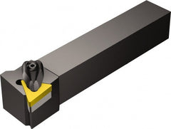 Sandvik Coromant - DTJN, Right Hand Cut, -3° Lead Angle, 25mm Shank Height x 25mm Shank Width, Negative Rake Indexable Turning Toolholder - 150mm OAL, TNMG 16 04 08 Insert Compatibility, Series T-Max P - Exact Tooling