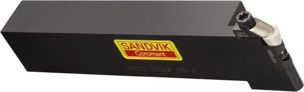 Sandvik Coromant - CRDC, Right Hand Cut, 32mm Shank Height x 25mm Shank Width, Neutral Rake Indexable Turning Toolholder - 170mm OAL, RCGX 12 07 00 Insert Compatibility, Series T-Max - Exact Tooling