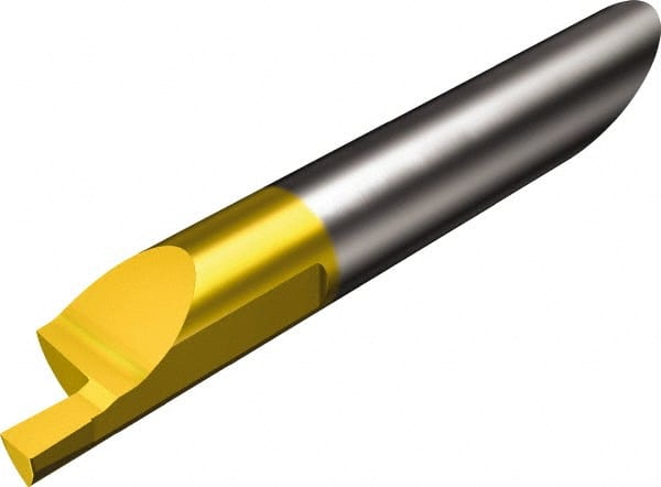 Sandvik Coromant - 2.95mm Groove Width, 1.2mm Min Hole Diam, 5mm Max Hole Depth, Grooving Tool - 18mm Projection, 42.5mm OAL, Solid Carbide, TiAlN+TiN Finish - Exact Tooling