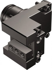 Sandvik Coromant - Neutral Cut, Adapter/Mount Lathe Modular Clamping Unit - 80mm Square Shank Diam, 6.299" OAL, Through Coolant - Exact Tooling