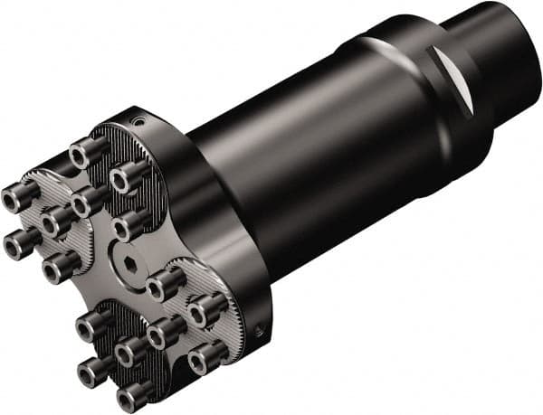 Sandvik Coromant - 3.1496" Shank Diam, Mini turret - 180mm Projection, 4.4488" Head Width, 1.5748" Nose Diam, 40, C8 Series, Through Coolant - Exact Tooling