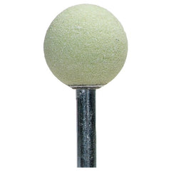 1″ × 1″ 1/4″ Spindle Quantum Mounted Point A25 80 Grit Ceramic Alumina - Exact Tooling