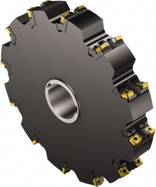Sandvik Coromant - Arbor Connection, 1.0709" Cutting Width, 3.5236" Depth of Cut, 250mm Cutter Diam, 1.9685" Hole Diam, Indexable Slotting Cutter - 1.9685" Shank Diam, N331.1A-11 Insert, Neutral Cutting Direction - Exact Tooling