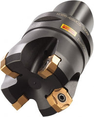 Sandvik Coromant - 50.8mm Cut Diam, 50mm Arbor Hole, 6mm Max Depth of Cut, 65° Indexable Chamfer & Angle Face Mill - 4 Inserts, R365-1505ZNE Insert, Right Hand Cut, Series CoroMill 365 - Exact Tooling