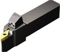 Sandvik Coromant - QS-TR-V..R/L..HP, Left Hand Cut, -3° Lead Angle, 25mm Shank Height x 25mm Shank Width, Neutral Rake Indexable Turning Toolholder - 128mm OAL, TR-VB1308 Insert Compatibility, Series CoroTurn TR - Exact Tooling