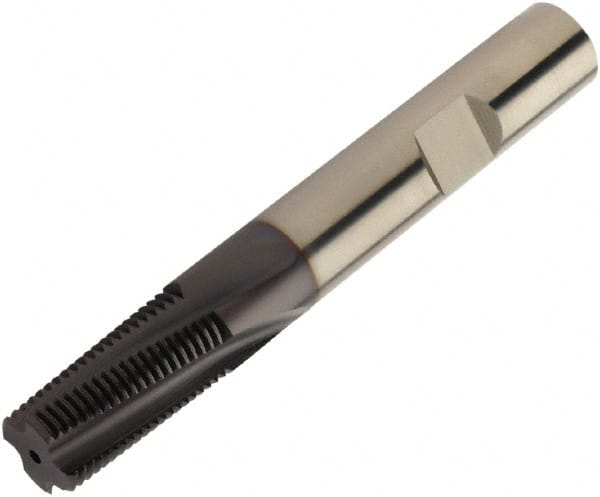Sandvik Coromant - 42802 Whitworth, 0.5512" Cutting Diam, 5 Flute, Solid Carbide Helical Flute Thread Mill - Internal/External Thread, 26.7mm LOC, 83mm OAL, 14mm Shank Diam - Exact Tooling