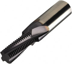 Sandvik Coromant - M5x0.80 Metric, 0.1614" Cutting Diam, 3 Flute, Solid Carbide Helical Flute Thread Mill - Internal Thread, 27/64" LOC, 57mm OAL, 6mm Shank Diam - Exact Tooling