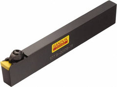 Sandvik Coromant - 177.9, Neutral Cut, 0° Lead Angle, 20mm Shank Height x 9mm Shank Width, Positive Rake Indexable Turning Toolholder - 120mm OAL, TPUN 11 03 04, TPU 221 Insert Compatibility, Series T-Max S - Exact Tooling