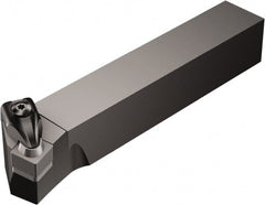 Sandvik Coromant - CSKNR/L, Right Hand Cut, 15° Lead Angle, 25mm Shank Height x 25mm Shank Width, Negative Rake Indexable Turning Toolholder - 153.05mm OAL, SNGN 12 07 08, SNG 452 Insert Compatibility, Series T-Max - Exact Tooling