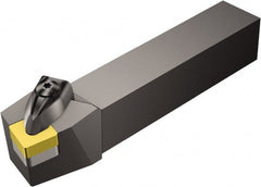 Sandvik Coromant - DSBNR/L, Left Hand Cut, 15° Lead Angle, 25mm Shank Height x 25mm Shank Width, Negative Rake Indexable Turning Toolholder - 150mm OAL, SNMG 15 06 12, SNMG 543 Insert Compatibility, Series T-Max P - Exact Tooling