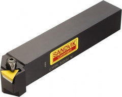Sandvik Coromant - CTFPR/L, Right Hand Cut, -1° Lead Angle, 16mm Shank Height x 16mm Shank Width, Positive Rake Indexable Turning Toolholder - 100mm OAL, TPUN 11 03 04, TPU 221 Insert Compatibility, Series T-Max S - Exact Tooling