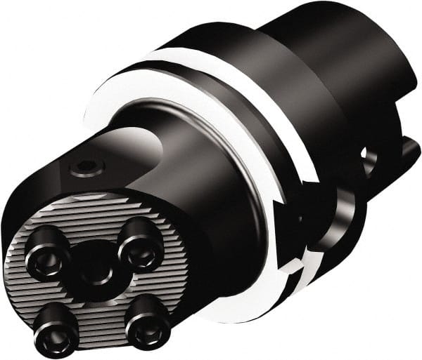 Sandvik Coromant - 40;63 System Size, HSK63T;HSK63A Taper, Modular Tool Holding System Adapter - 74mm Projection, 105.6mm OAL, Through Coolant - Exact Tooling